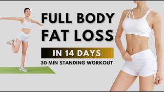 FULL BODY FAT LOSS In 14 Days🔥Arm, Back, Leg, Abs - Standing Only | Emma Fit