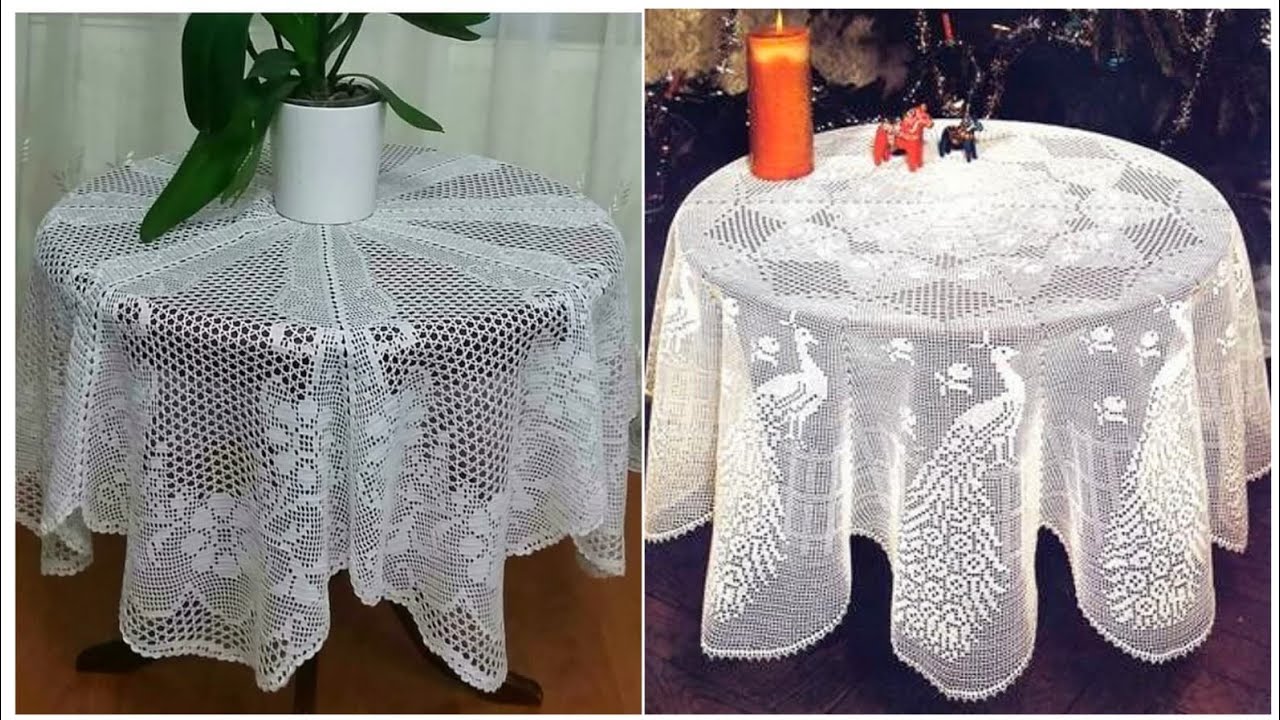 100 замечательных идей узоров для круглых дорожек для стола, связанных крючком 