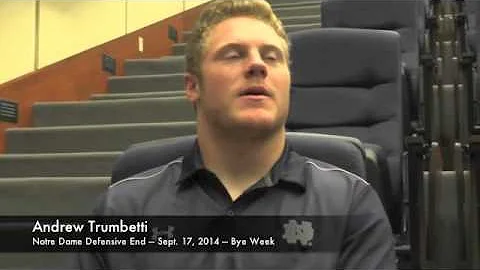 Notre Dame DE Andrew Trumbetti - 9/17/14