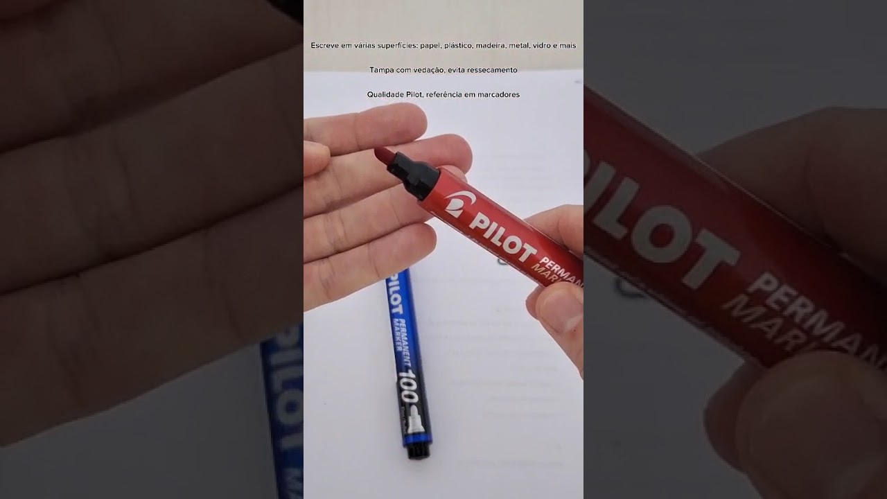 Kit 3 Cores Marcador Permanente 100 Pilot MarcaTudo para piso (azul preto vermelho) 