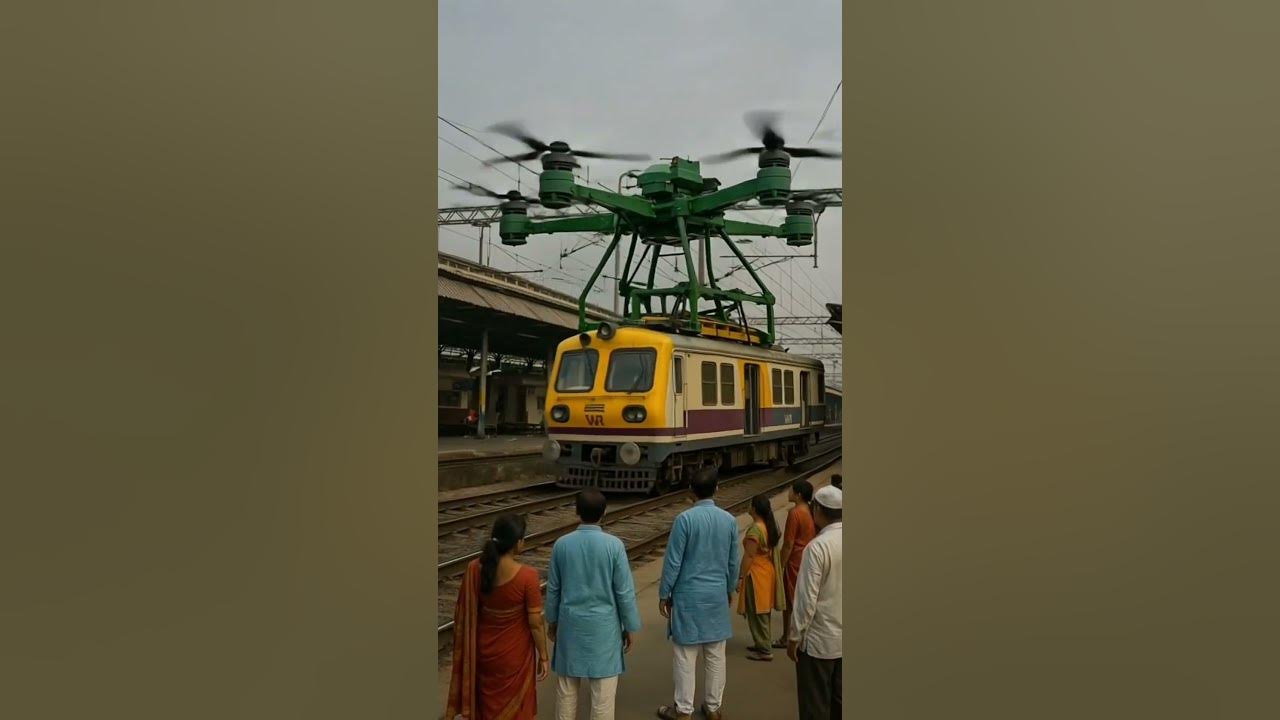 Flying Mumbai Local #edit #automobile #automotiveedit #aivfx #ai #aivideo #aiedits #train #mumbai