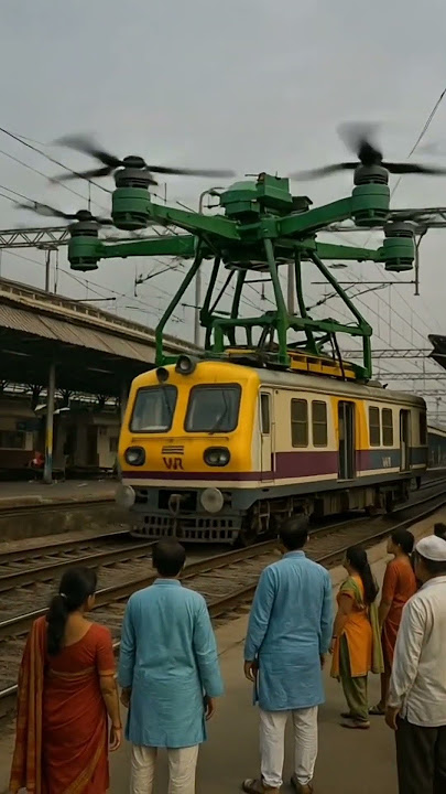 Flying Mumbai Local #edit #automobile #automotiveedit #aivfx #ai #aivideo #aiedits #train #mumbai