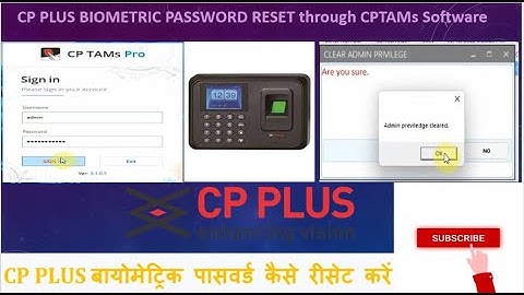 How to Reset CPPLUS Biometric Password through CPTAMs CP-VTA-T2324-U/2128CR #cpplus #essl #zkteco