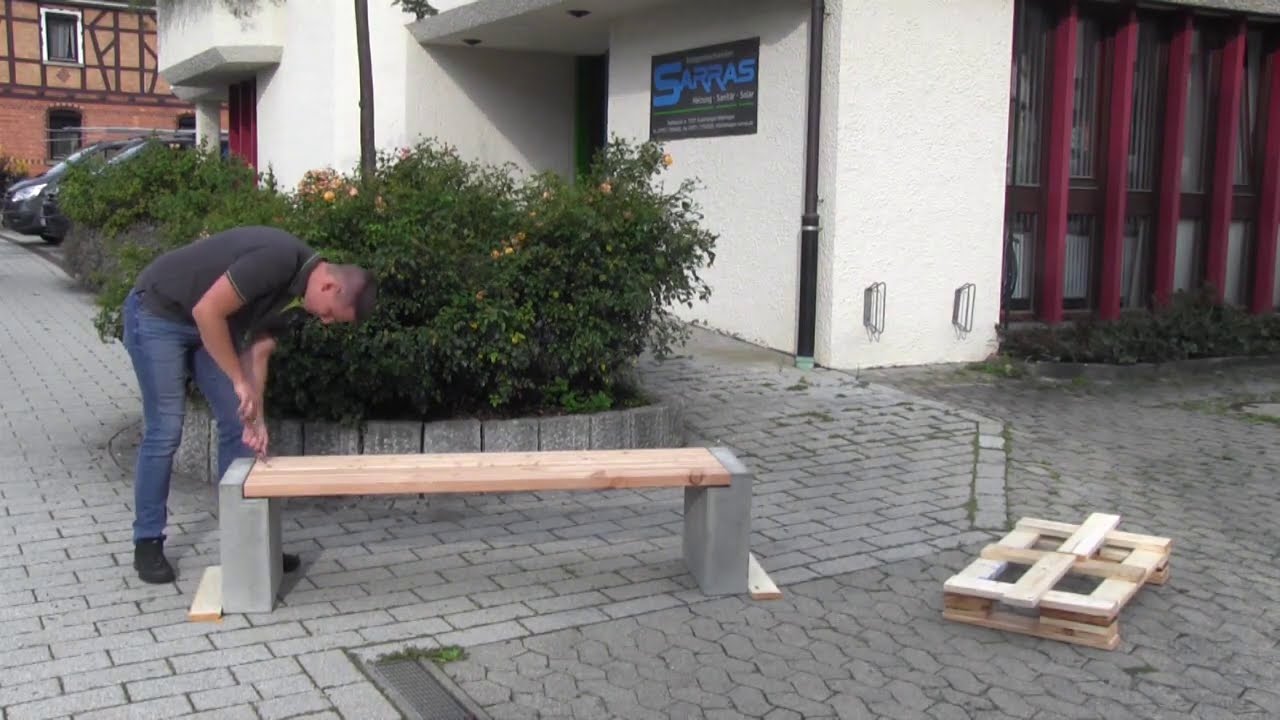 Sitzbank Beton Montage YouTube