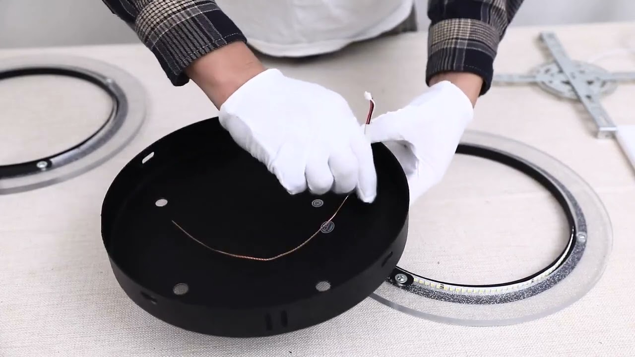 Lámpara De Techo Moderna Led Anillos De 3 Colores Regulable