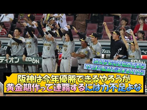 阪神は今年優勝できるやろうが、黄金期作って連覇するには力不足よな【なんJ 阪神ファン 反応 まとめ】【プロ野球ニュース】