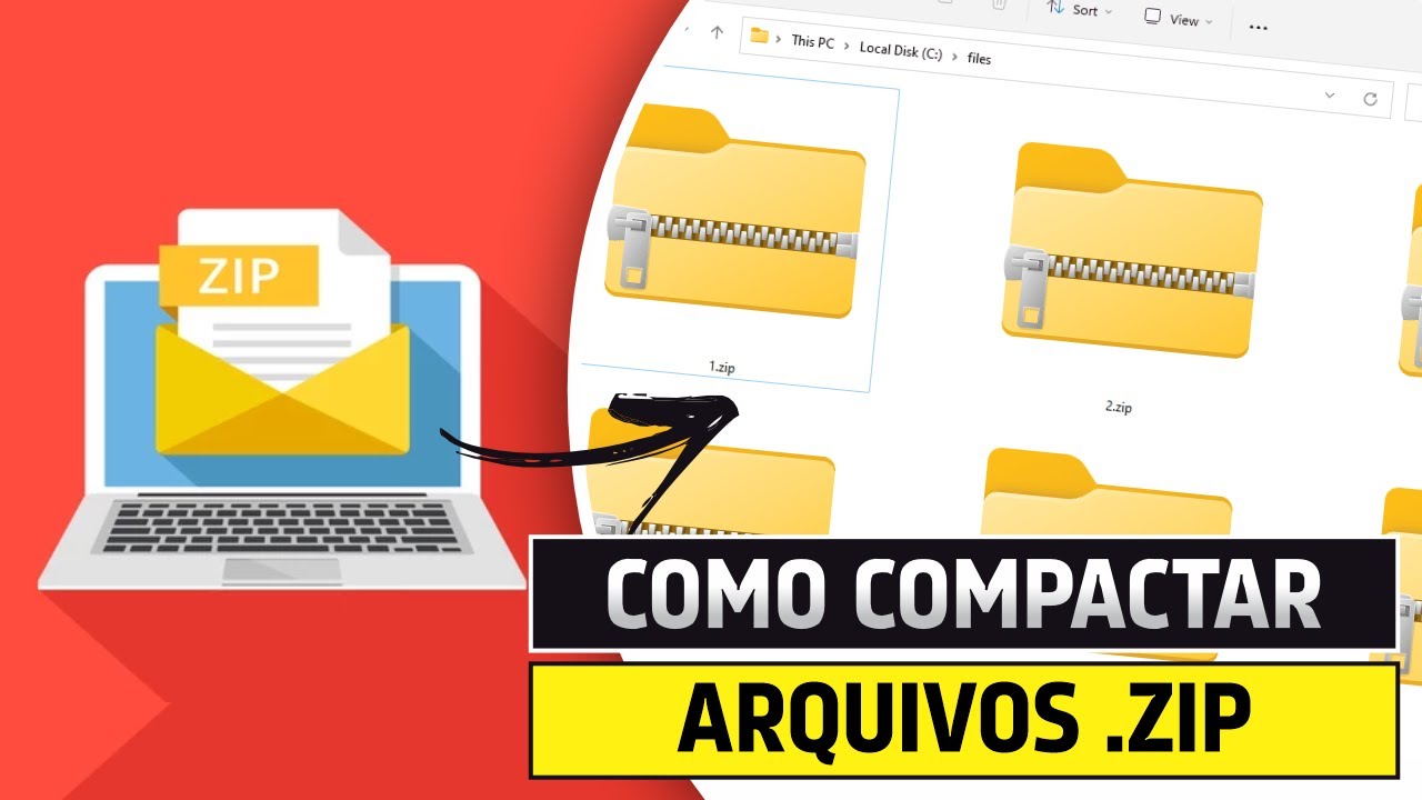 Como COMPACTAR arquivos em formato ZIP - YouTube