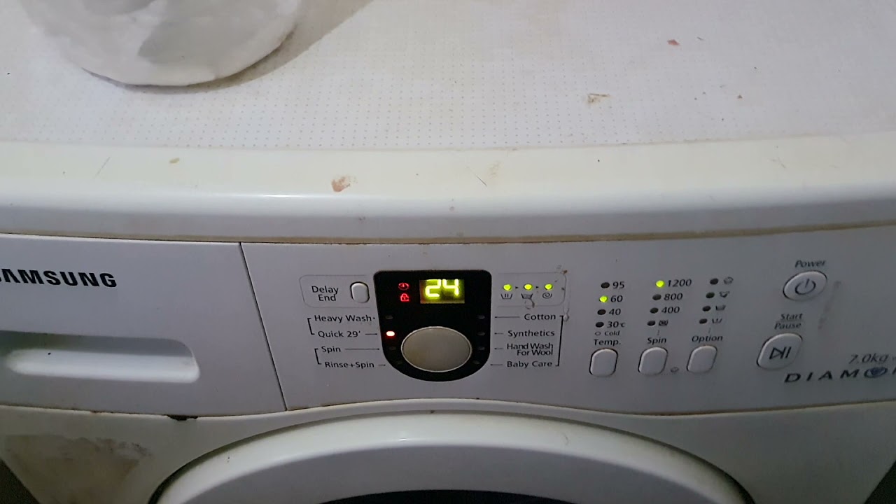 5D error code on a washing machine - YouTube