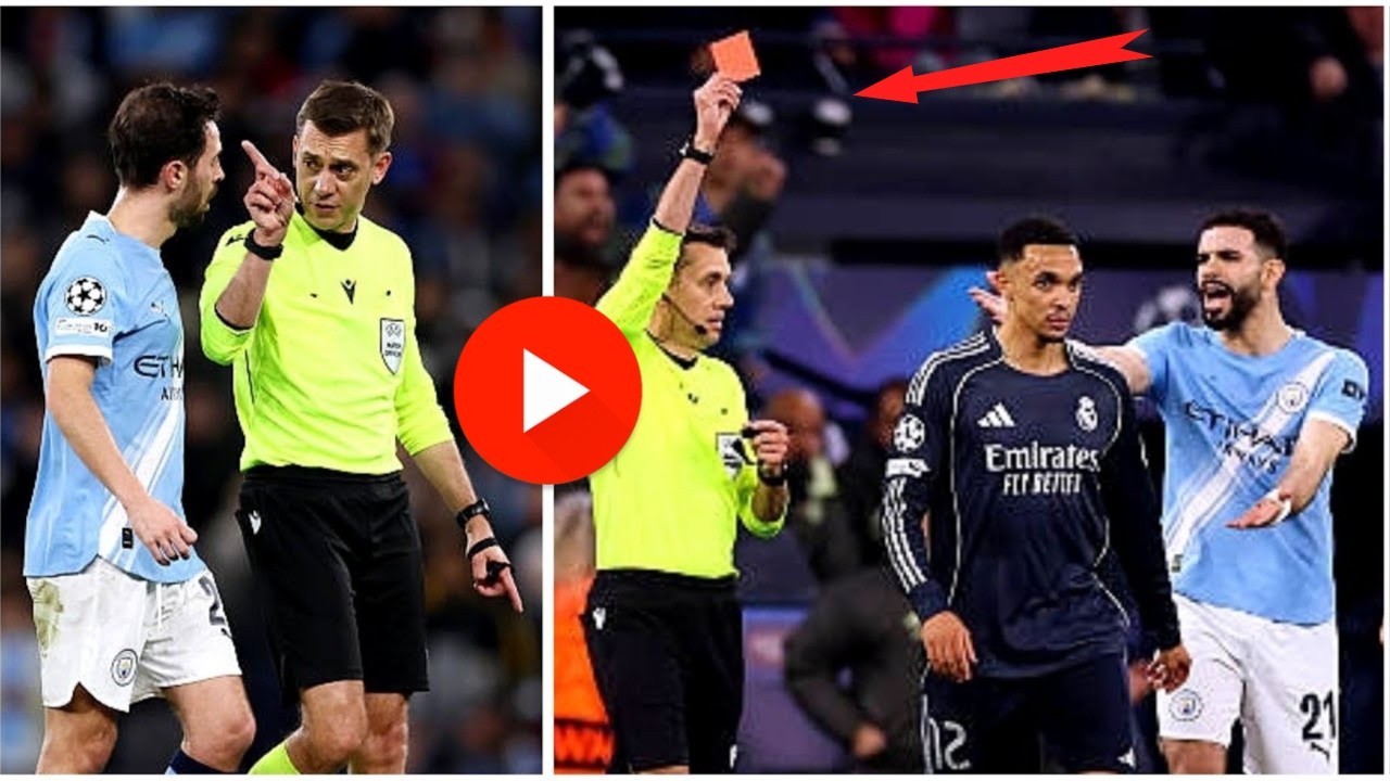 Red Card for Hand Ball - Bernardo Silva | Real Madrid vs Man City | Champions League 2026