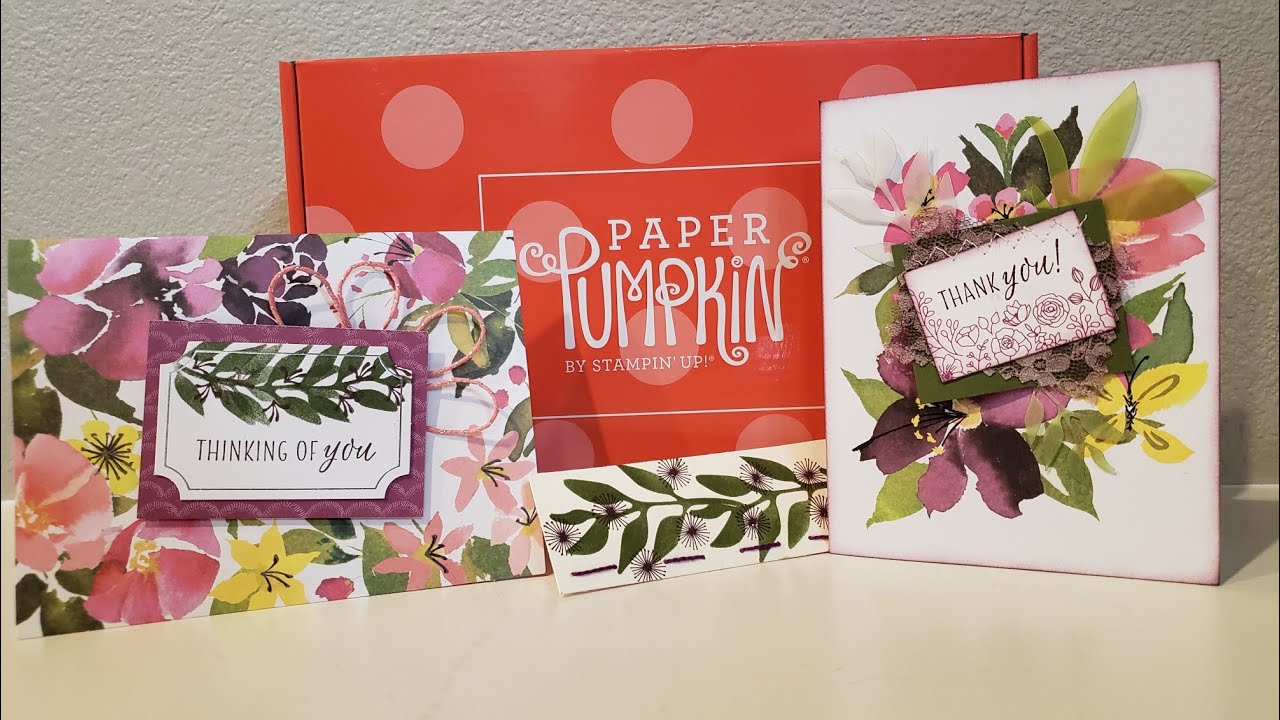 August 2018 Stampin' Up Paper Pumpkin Alternative - YouTube