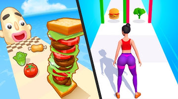 SANDWICH RUNNER vs TWERK RACE 3D - Satisfying Double Gameplay New Levels Mega UPDATE Android ios