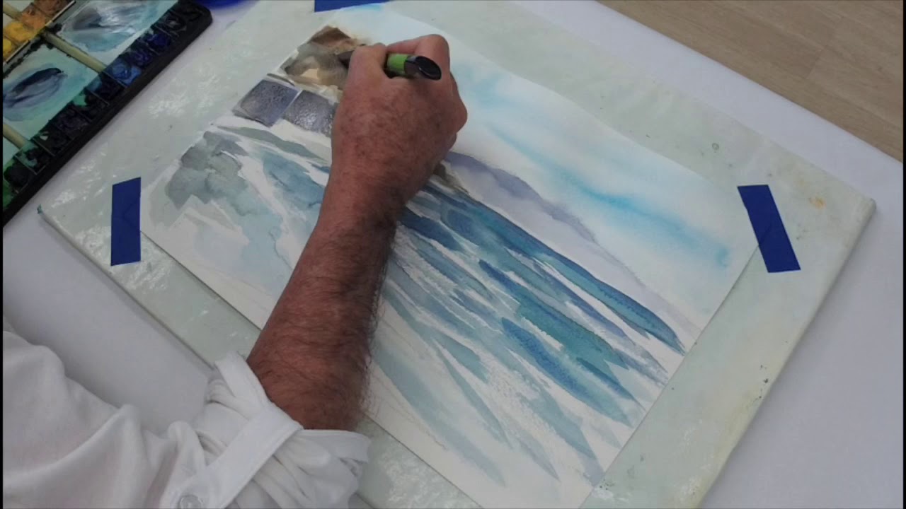 Paint a Beach Scene Using Watercolor