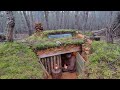 Building a complete survival underground shelter  with fireplace