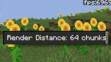 Playing Pojav Launcher on 64 Render Distance