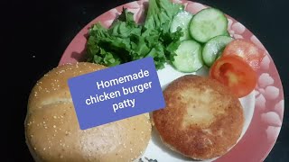 Homemade Chicken Burger Patty