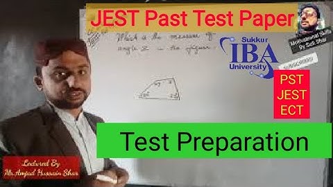 JEST Past test paper Q.26 | Teachers Job test Preparation | IBA test Preparation
