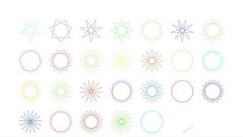 Star-shaped Regular Polygon of Processing (Generative Art Practice Video)