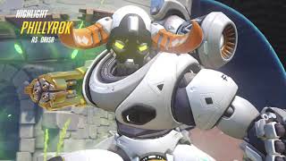 Awesome Orisa pull for D.Va ultimate PhillyRok Overwatch Highlight