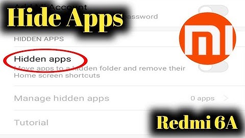 Redmi 6A || How to Hide Apps On Redmi 6A Phone