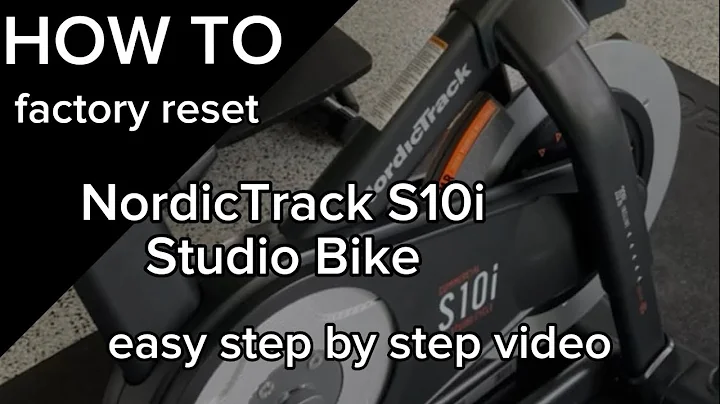 How to factory reset NordicTrack S10i studio bike