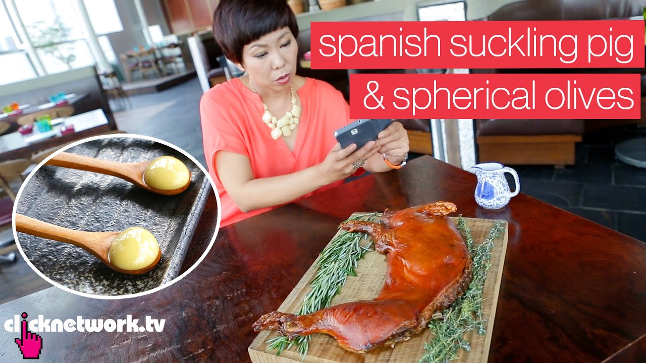 ⁣Spanish Suckling Pig & Spherical Olives - Foodporn: EP7