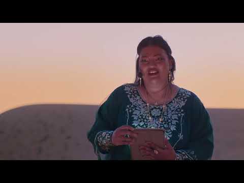 Wadi AlFann で開かれた夜の招待プログラム(2023年)。約150名の来場者が日没後の谷へ入り、まだ恒久作品の立っていない砂漠を歩いた。作品に先立って、まず「場所そのもの」を体験させるという段取りに、この計画の思想が表れている。