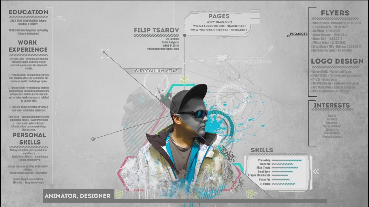 Motion Design Animation - Trasher CV 