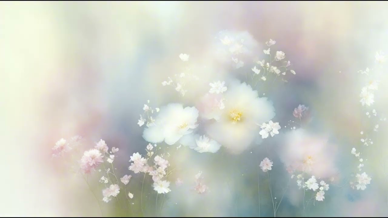 Floral Watercolour TV Screensaver – TV Wallpaper – 1 Hour – No Music, No Sound