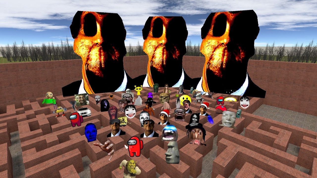 Big Obunga Cockroach Obunga Family And Too Much kayako In The Maze Nextbot Gmod 