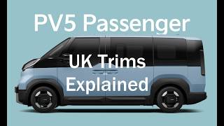 KIA PV5 Passenger UK Trims Explained