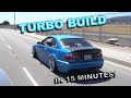 BMW E46 TURBO BUILD: START TO FINISH IN 15 MINUTES | #TheE46DriftBuild Ep 73