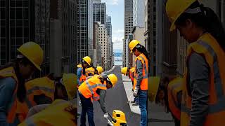 Epic Downtown Road Transformation in New York City Timelapse