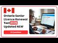 Ontario Senior Licence Renewal Test 2026 | 30 Tough Questions & Explanations