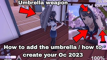 How to create your Oc 2023 + add umbrella / Yandere Simulator Tutorial 💗/ #yanderesimulator #game