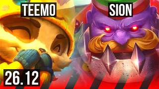 TEEMO vs SION (TOP) | 95K damage, Grasp Of The Undying | EUW Master | 26.12