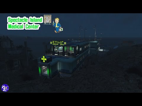 Fallout 4 Let's Build - Spectacle Island Medical Center - LightBox S.I.M.C Neon Sign