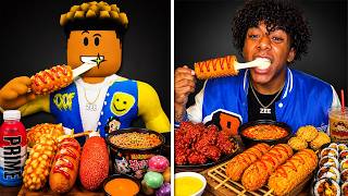 Roblox MUKBANG Vs Real Life ASMR!