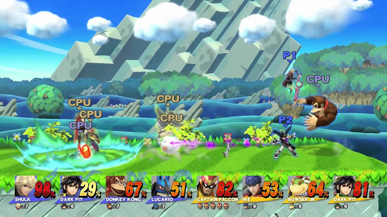 Super Smash Bros Wii U 8 Player Team Battle