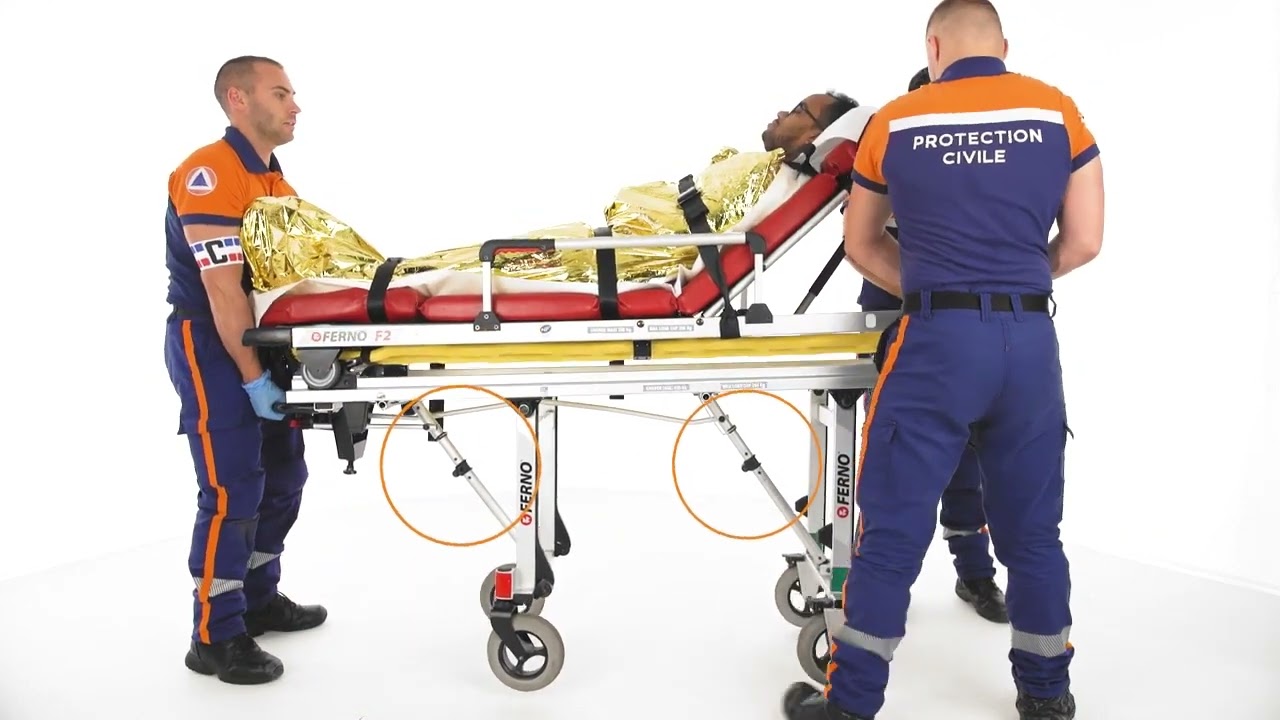 Brancardage à trois sauveteurs