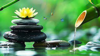 Relaxing Music for Stress Relief with Bird Sound, Relaxing Piano, Bamboo Water Fountain, Spa, BGM