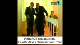 Putin KQB-dəki müəllimi Heydər Əliyev oturmamış oturmur Resimi