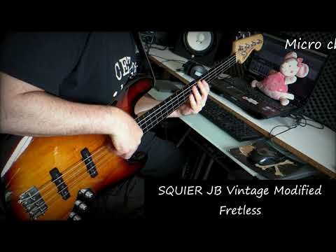 Test Squier Jazz Bass VM fretless