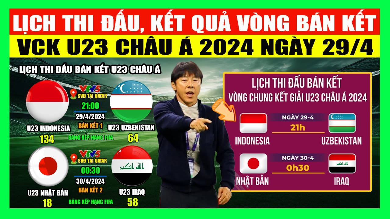 cách tải toca boca miễn phí Lịch Thi Đấu, Kết Quả Bán Kết VCK U23 Châu Á 2024 Ngày 29/4 | Căn Thẳng Đua Tấm Vé Tới Olympic Paris