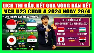 Lịch Thi Đấu, Kết Quả Bán Kết VCK U23 Châu Á 2024 Ngày 29\/4 | Căn Thẳng Đua Tấm Vé Tới Olympic Paris