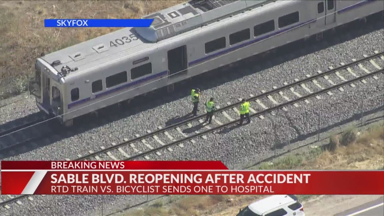 Bicyclist seriously injured after crash with RTD train in Aurora - YouTube