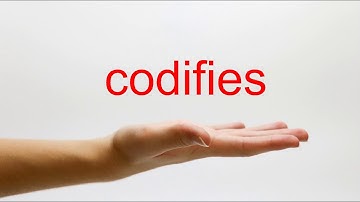How to Pronounce codifies - American English