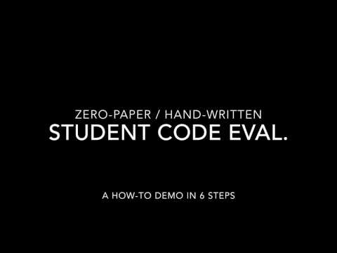 How to evaluate students' code by hand, and without paper