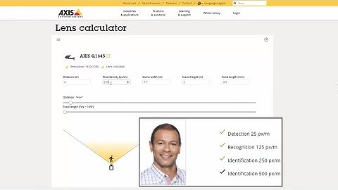 How to use Axis lens calculator
