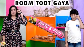 ROOM TOOT GAYA | New room makeover | Aayu Pihu ka New Room | Aayu and Pihu Show screenshot 5