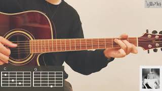 Video thumbnail of "[꿈의기타] 검정치마 - 그늘은 그림자로 Guitar Cover 기타 커버 TAB Chords 타브 코드 기타 악보"